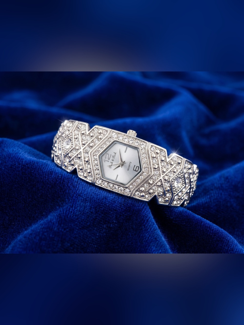 Peck & Peck Art Deco Style Rhinestone Dress Watch